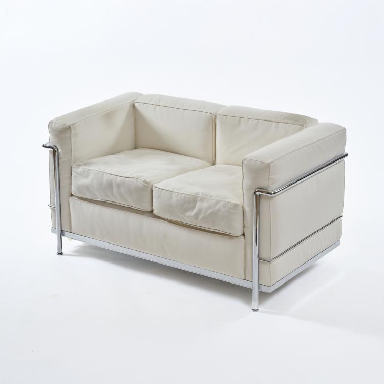 Bild 3 zu Objekt, Zweisitzersofa 'LC 2', 1928 (Entwurf), Pierre Jeanneret,Charlotte Perriand,Le Corbusier Charles-&Eacute;douard Jeanneret-Gris, Cassina, Mailand / Milan, 183A 143