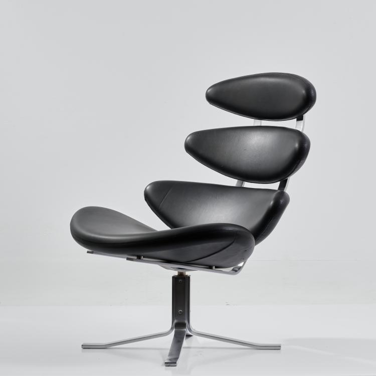Bild 1 zu Objekt, Sessel 'Corona' - 'EJ 605', 1961 (Entwurf), Poul Volther, J&ouml;rgensen, Eric, Kopenhagen / Copenhagen, 183A 344