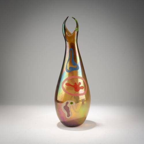 Vase mit abstrakter Bemalung, um 1954