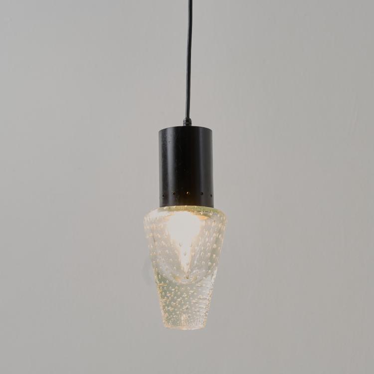 Bild 1 zu Objekt, Zwei Deckenleuchten, 1960er Jahre (Entwurf), Gino Sarfatti (zugeschrieben), Seguso Vetri d'Arte, Murano (zugeschrieben) / (attributed), 183A 414