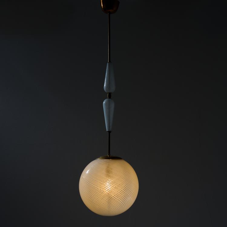 Hauptbild zu Objekt, Deckenleuchte 'Reticello', um 1940 (Entwurf), Carlo Scarpa, Venini, Murano, 183A 189