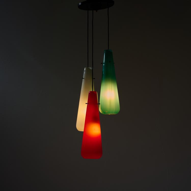 Hauptbild zu Objekt, Deckenleuchte, 1960er Jahre (Entwurf), Alessandro Pianon (zugeschrieben), Vetreria Vistosi, Murano (zugeschrieben) / (attributed), 183A 407