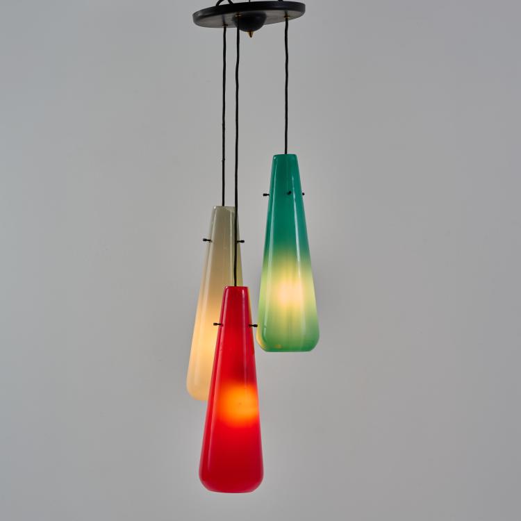 Bild 1 zu Objekt, Deckenleuchte, 1960er Jahre (Entwurf), Alessandro Pianon (zugeschrieben), Vetreria Vistosi, Murano (zugeschrieben) / (attributed), 183A 407