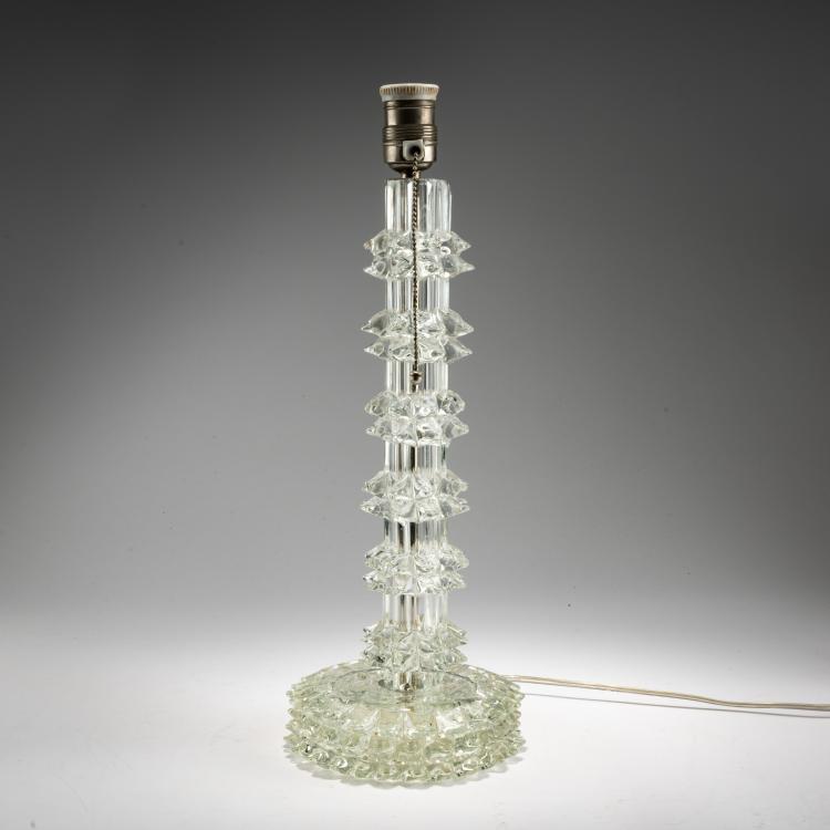 Hauptbild zu Objekt, Tischleuchtenfu&szlig; 'Rostrato', 1938 (Entwurf), Ercole Barovier, Barovier & Toso, Murano, 183A 182