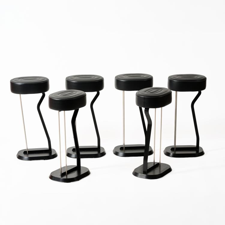 Hauptbild zu Objekt, Six bar stools 'Bar Stool No. 2', 1928 (design), Eileen Gray, Classicon, M&uuml;nchen, 