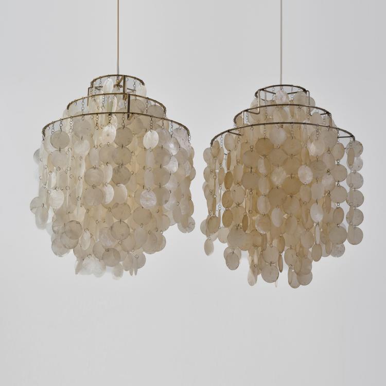 Bild 1 zu Objekt, Zwei Deckenleuchten 'Fun 1 DM', 1964 (Entwurf), Verner Panton, J. L&uuml;ber AG, Basel, 183A 321