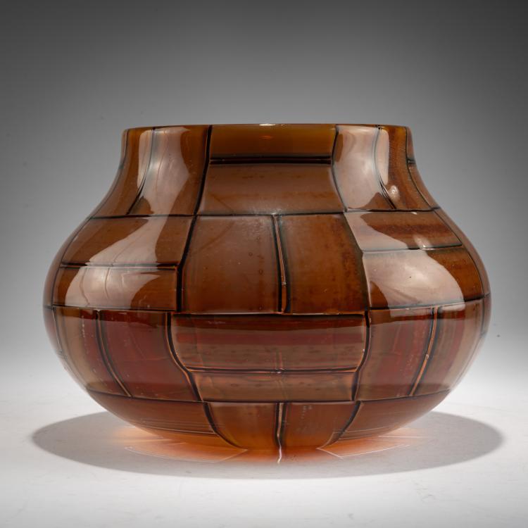 Bild 1 zu Objekt, Vase 'Tessere Ambra', 1957, Ercole Barovier, Barovier & Toso, Murano, 183B 759