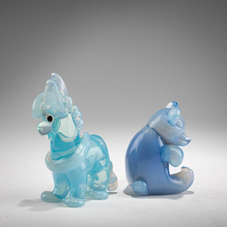 Bild 1 zu Objekt, Zwei 'Opalino' Tiere, 1957-59, Seguso Vertri d'Arte, Murano, 183B 760