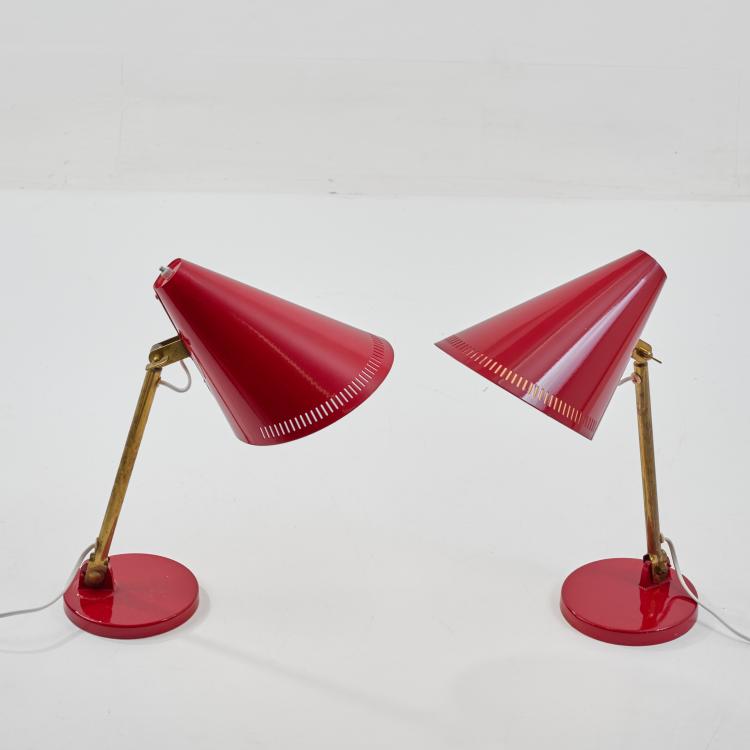Bild 1 zu Objekt, Zwei Tischleuchten '9222', 1950er Jahre (Entwurf), Paavo Tynell, Idman Oy, Vilhonvuorenkatu, 183A 273