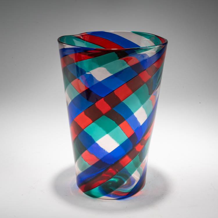 Bild 1 zu Objekt, Vase 'A fasce ritorte', um 1951, Fulvio Bianconi, Venini, Murano, 183B 738