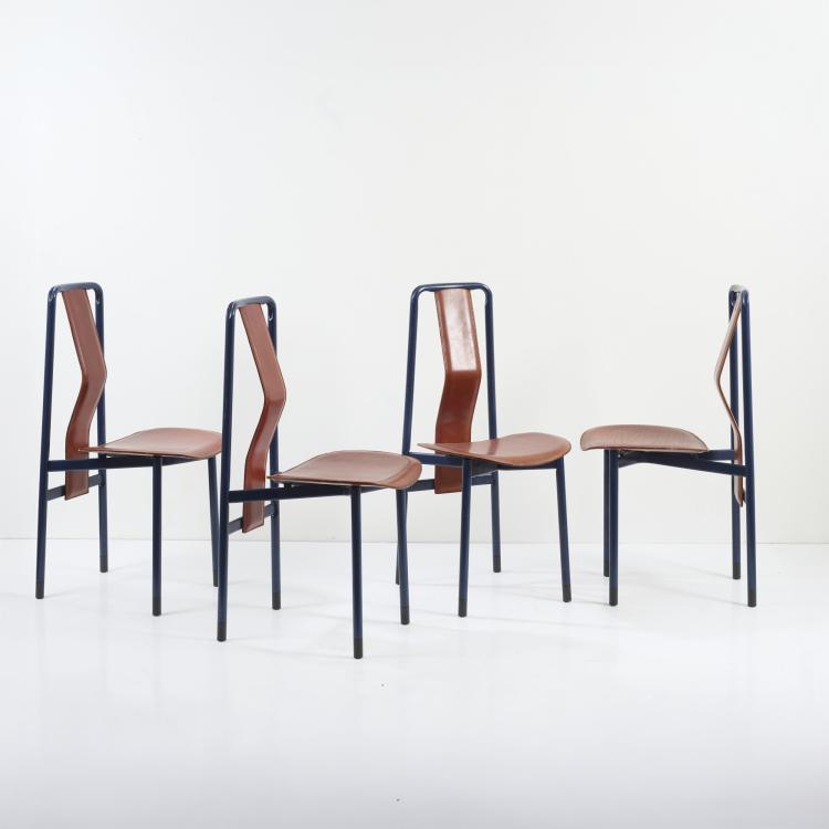 Hauptbild zu Objekt, Vier St&uuml;hle 'Irma', 1979 (Entwurf), Achille Castiglioni, Zanotta, Nova Milanese, 183A 495