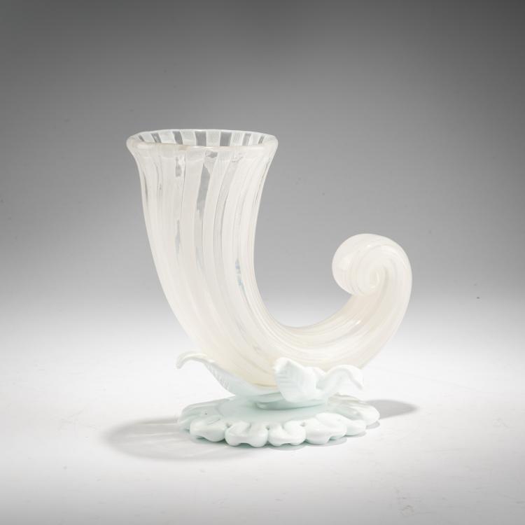 Hauptbild zu Objekt, Vase 'Cornucopia Zanfirico', um 1948-49, Fulvio Bianconi, Venini, Murano, 183B 718