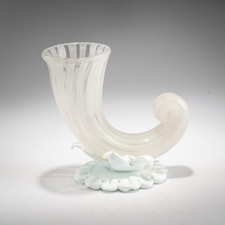 Bild 1 zu Objekt, Vase 'Cornucopia Zanfirico', um 1948-49, Fulvio Bianconi, Venini, Murano, 183B 718