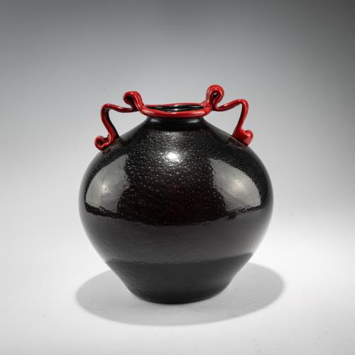 Vase 'Rosso, nero, argento', um 1932