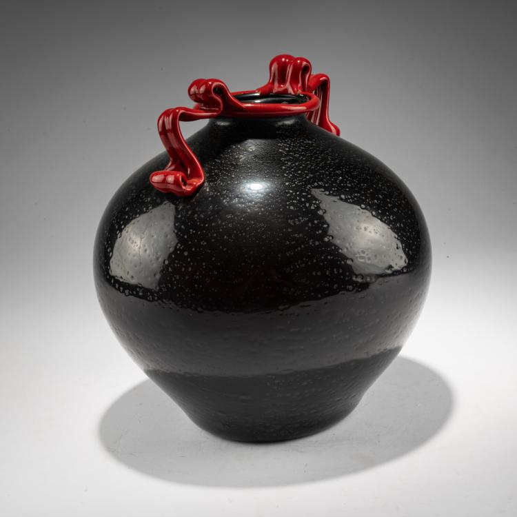 Bild 2 zu Objekt, Vase 'Rosso, nero, argento', um 1932, Nason, Angelo, Murano, 183B 688
