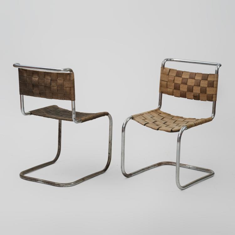 Bild 2 zu Objekt, Two 'B 33' or 'ST 12' cantilever chairs, 1926 (design), Marcel Breuer,Anton Lorenz,Mart Stam, Thonet, Frankenberg; Desta, Berlin, 183A 132
