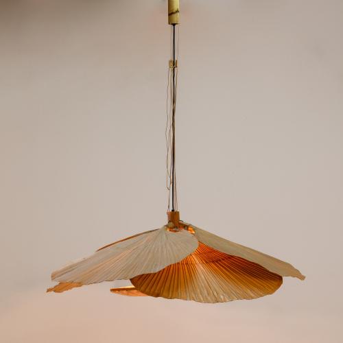 Deckenleuchte 'Hana I' aus der Serie 'Uchiwa', 1974 (Entwurf)