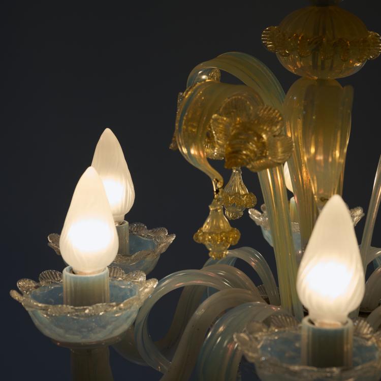 Bild 2 zu Objekt, Deckenleuchte und zwei Wandappliquen, 1950er Jahre (Entwurf), Barovier & Toso, Murano, 183A 255