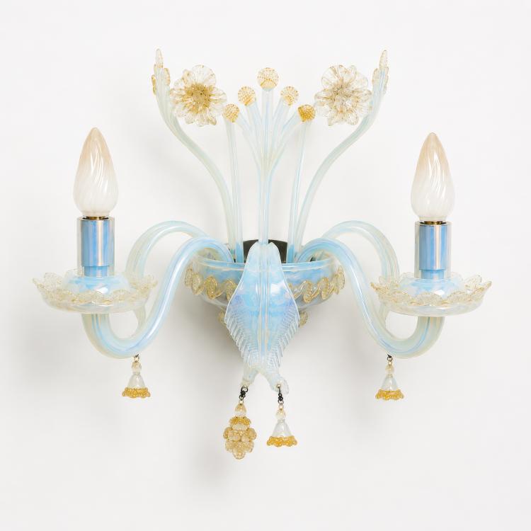 Bild 4 zu Objekt, Deckenleuchte und zwei Wandappliquen, 1950er Jahre (Entwurf), Barovier & Toso, Murano, 183A 255