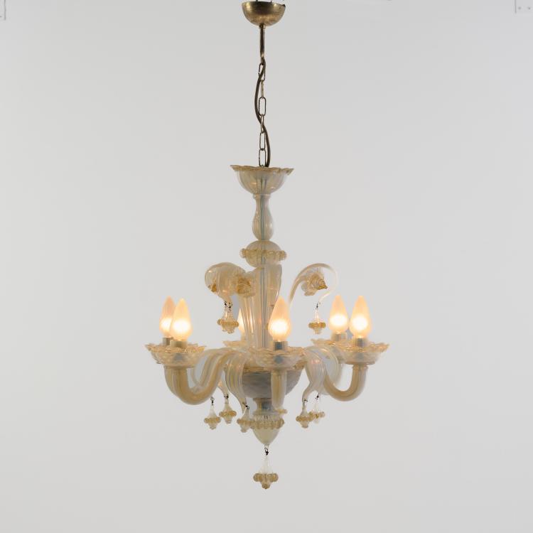 Bild 9 zu Objekt, Deckenleuchte und zwei Wandappliquen, 1950er Jahre (Entwurf), Barovier & Toso, Murano, 183A 255