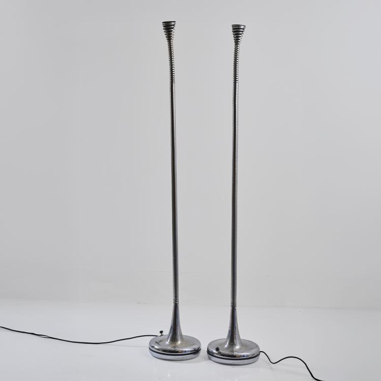 Hauptbild zu Objekt, Zwei Stehleuchten 'Molla - D 901', 1971 (Entwurf), Eleonore Peduzzi Riva, Candle, Mailand / Milan, 183A 445