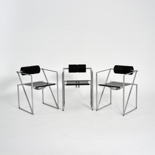 Drei Armlehnstühle 'Seconda', 1982 (Entwurf)