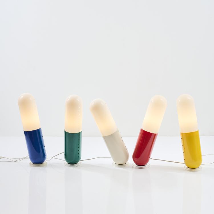 Bild 2 zu Objekt, F&uuml;nf Bodenleuchten 'Pillola', 1968 (Entwurf), Cesare Casati,Carlo Emanuele Ponzio, Nai Ponteur, Bergamo, 183A 411