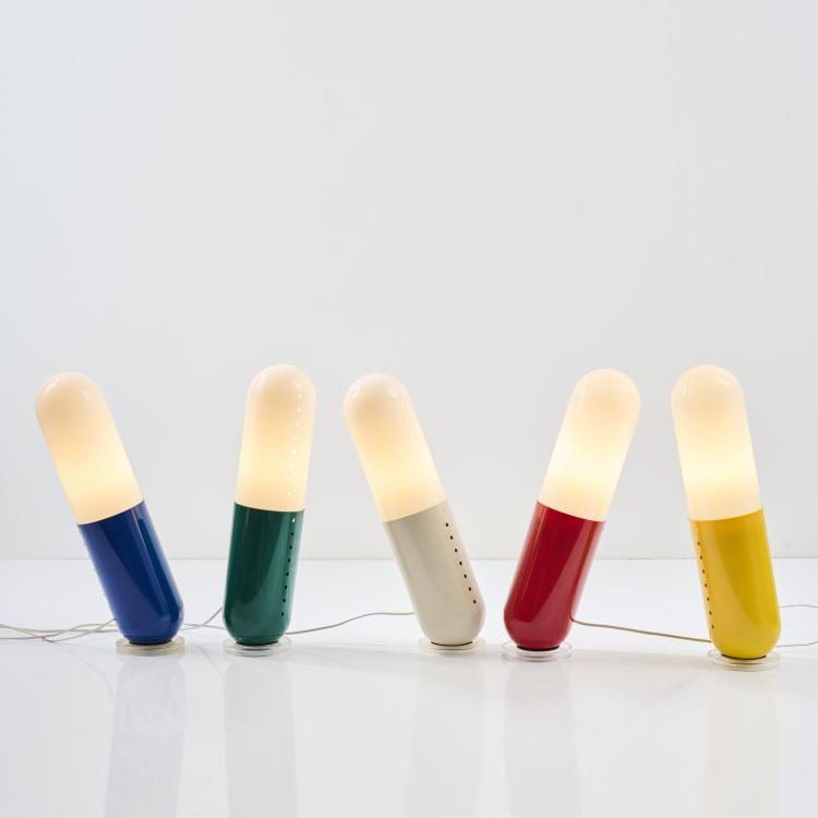 Bild 3 zu Objekt, F&uuml;nf Bodenleuchten 'Pillola', 1968 (Entwurf), Cesare Casati,Carlo Emanuele Ponzio, Nai Ponteur, Bergamo, 183A 411