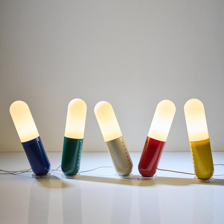 Bild 4 zu Objekt, F&uuml;nf Bodenleuchten 'Pillola', 1968 (Entwurf), Cesare Casati,Carlo Emanuele Ponzio, Nai Ponteur, Bergamo, 183A 411
