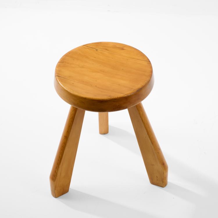 Bild 2 zu Objekt, Hocker 'Meribel', 1962 (Entwurf), Charlotte Perriand, Blanchon, Georges; Sentou, Paris; Steph Simon, 183A 360