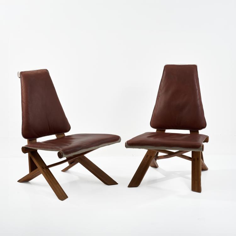 Hauptbild zu Objekt, Zwei Sessel 'Dromadaire' - 'S 46', 1979 (Entwurf), Pierre Chapo, 