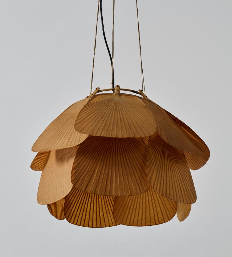 Hauptbild zu Objekt, Deckenleuchte 'Ju-Yon' aus der Serie 'Uchiwa', 1973 (Entwurf), Ingo Maurer, Design M, Maurer, Ingo, M&uuml;nchen / Munich, 
