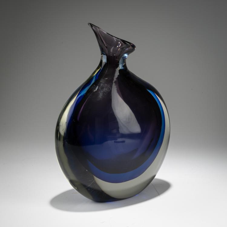 Bild 2 zu Objekt, 'Sommerso grigio blu' vase, c. 1960, Flavio Poli, Seguso Vetri d'Arte, Murano, 183B 766