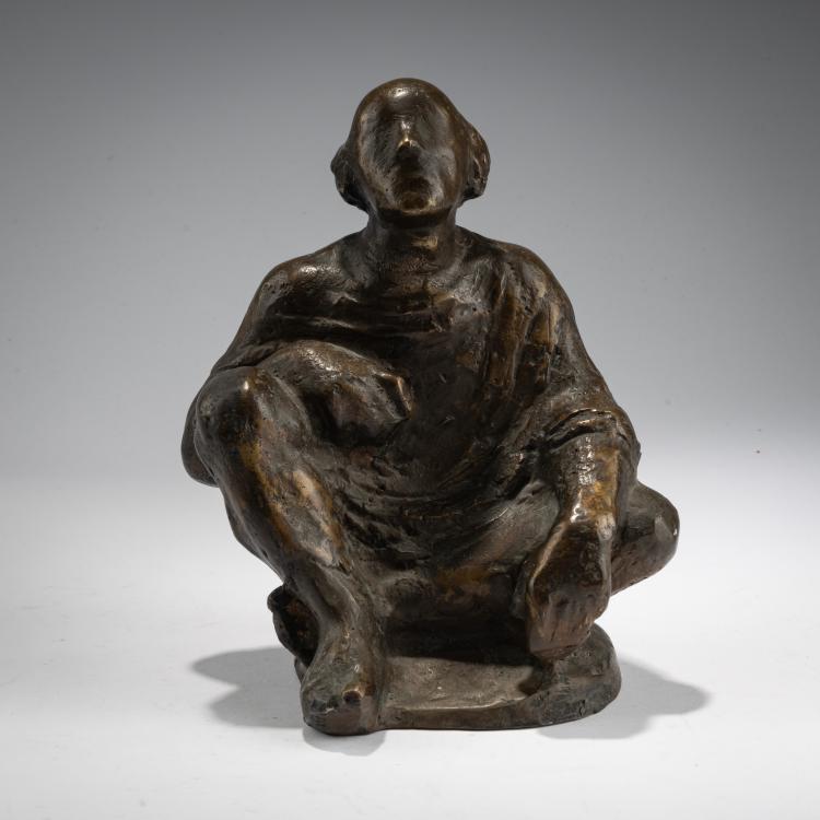 Hauptbild zu Objekt, Skulptur 'Kauernder', wohl circa 1970, Georg Brenninger, 183C 816