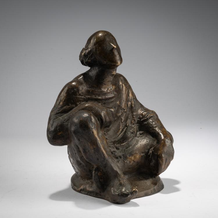 Bild 1 zu Objekt, Skulptur 'Kauernder', wohl circa 1970, Georg Brenninger, 183C 816