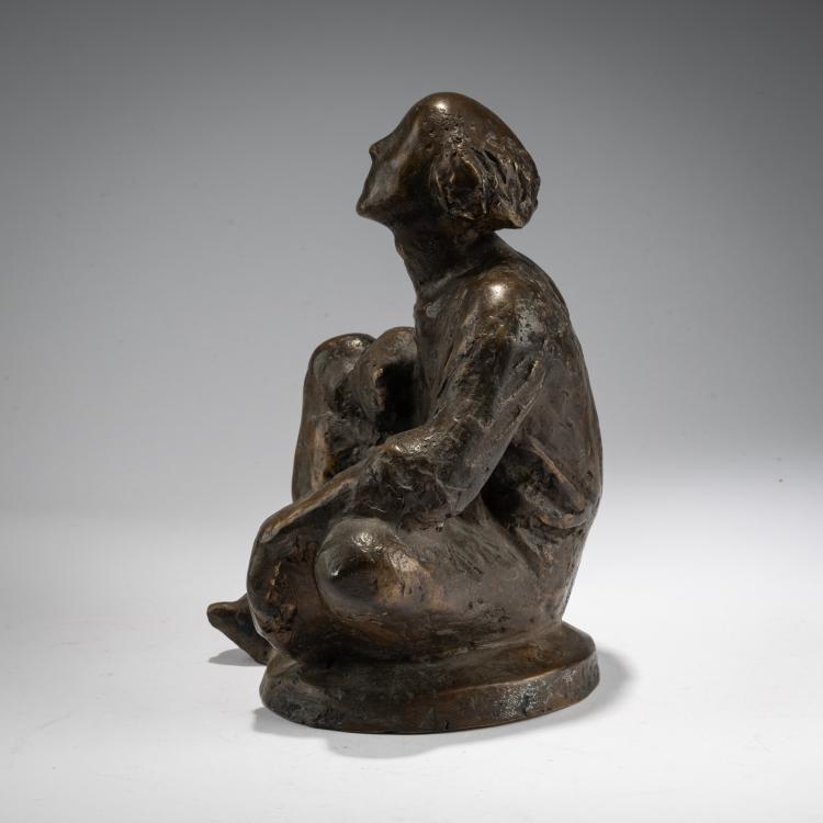Bild 2 zu Objekt, Skulptur 'Kauernder', wohl circa 1970, Georg Brenninger, 183C 816