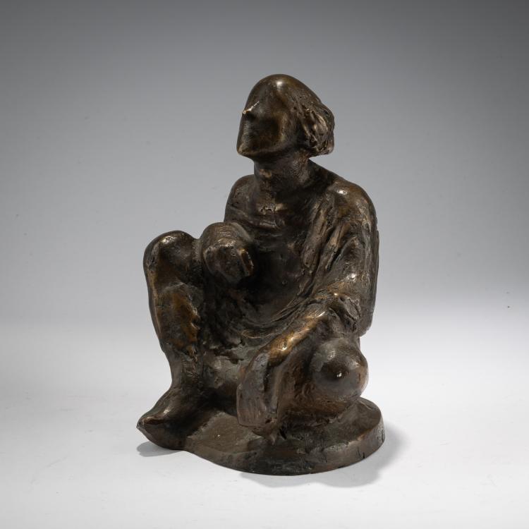 Bild 3 zu Objekt, Skulptur 'Kauernder', wohl circa 1970, Georg Brenninger, 183C 816