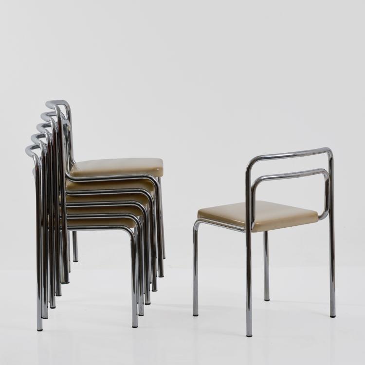 Bild 1 zu Objekt, Sechs St&uuml;hle 'Orix', 1970er Jahre (Entwurf), Vittorio Parigi,Nanni Prina, Molteni & C., Giussano, 183A 482