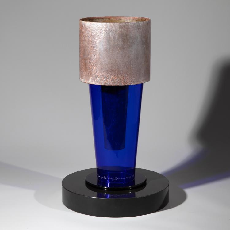 Hauptbild zu Objekt, Dreiteiliges Vasenobjekt, 1994 (Entwurf), Ettore Sottsass, Venini, Murano; Gallery Mourmans, Knokke, 183A 52