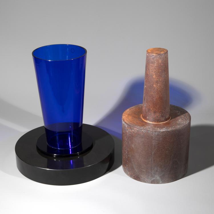Bild 5 zu Objekt, Dreiteiliges Vasenobjekt, 1994 (Entwurf), Ettore Sottsass, Venini, Murano; Gallery Mourmans, Knokke, 183A 52