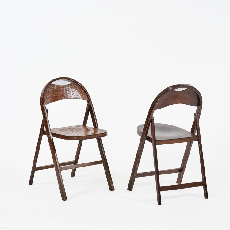 Bild 1 zu Objekt, Zwei Klappst&uuml;hle 'B751', um 1930 (Entwurf), Thonet, Wien / Vienna, 183A 154