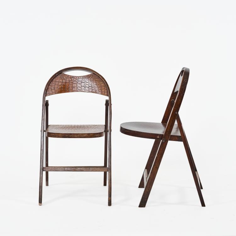 Bild 2 zu Objekt, Zwei Klappst&uuml;hle 'B751', um 1930 (Entwurf), Thonet, Wien / Vienna, 183A 154