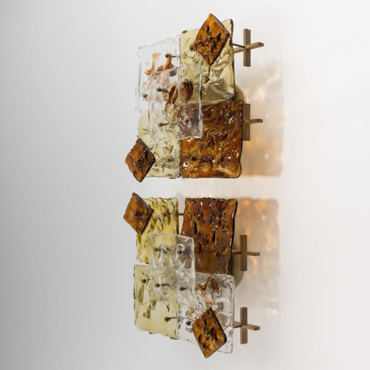 Bild 1 zu Objekt, Zwei Wandappliquen 'Patchwork', 1970er Jahre (Entwurf), Toni Zuccheri, Venini, Murano, 183A 460