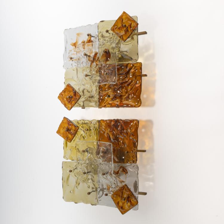 Bild 2 zu Objekt, Zwei Wandappliquen 'Patchwork', 1970er Jahre (Entwurf), Toni Zuccheri, Venini, Murano, 183A 460