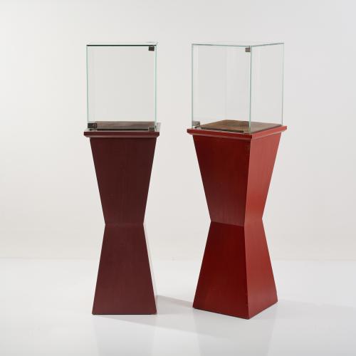 Zwei Ausstellungsvitrinen, 1980er Jahre (Entwurf)