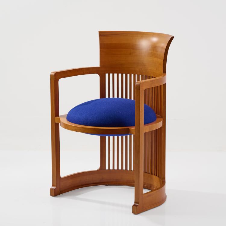 Hauptbild zu Objekt, Armlehnstuhl 'Barrel Chair', 1904/1905 (Entwurf), Frank Lloyd Wright, Cassina, Mailand / Milan, 183A 129
