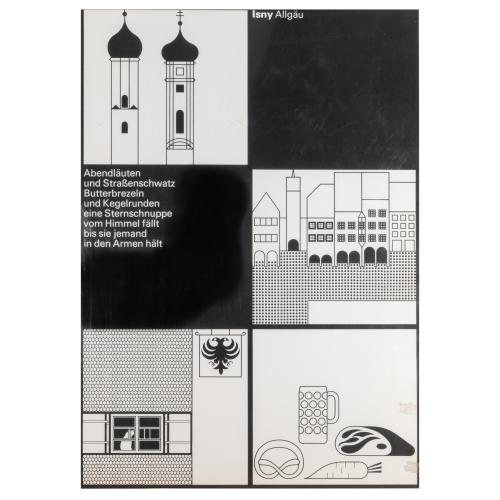 Vier Werbeplakate 'Isny, Allgäu', 1976-86