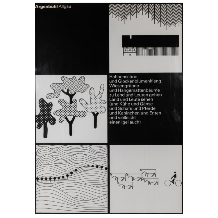 Bild 3 zu Objekt, Vier Werbeplakate 'Isny, Allg&auml;u', 1976-86, Otl Aicher, 183A 516