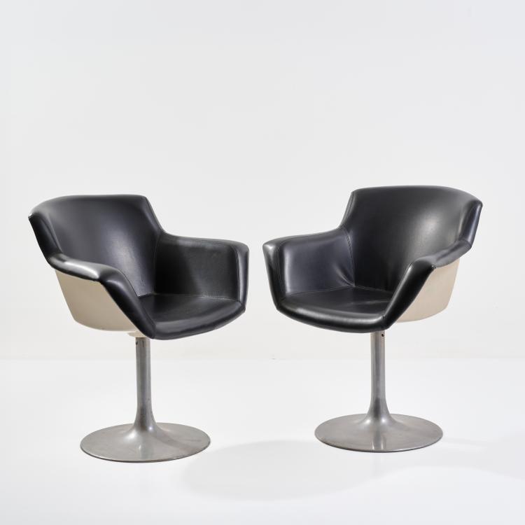 Hauptbild zu Objekt, Zwei Armlehnst&uuml;hle 'P25', 1960er Jahre (Entwurf), Gastone Rinaldi, Rima, Padua, 183A 378