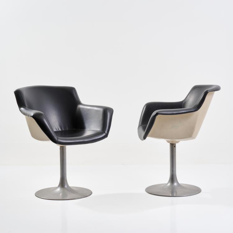Bild 1 zu Objekt, Zwei Armlehnst&uuml;hle 'P25', 1960er Jahre (Entwurf), Gastone Rinaldi, Rima, Padua, 183A 378